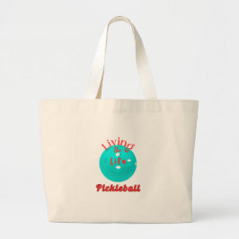 Het leven van Pickleball Grote Tote Bag
