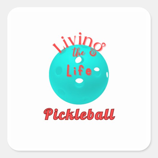Het leven van Pickleball Vierkante Sticker (Voorkant)