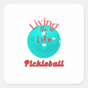 Het leven van Pickleball Vierkante Sticker