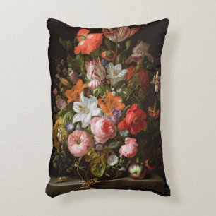 Het leven van rozen lileugens, tulpen decoratief kussen