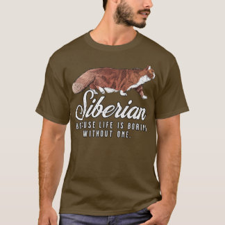 Het leven van Siberische mam beslaat zonder een ca T-shirt
