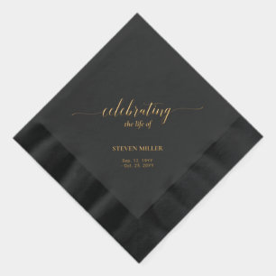 Het Leven Vieren   Elegante Script Herdenkingsdien Folie Servetten