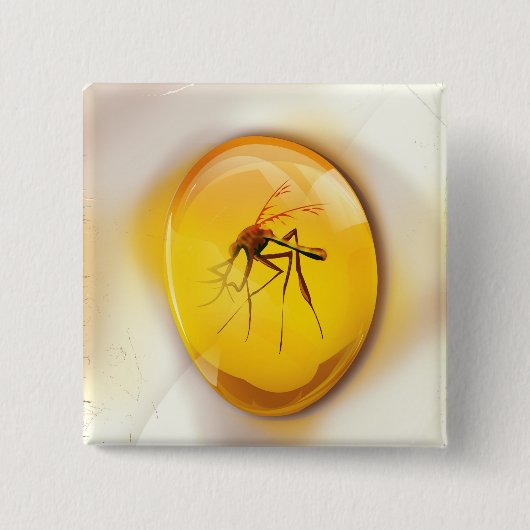 Het leven zal een manier vinden vierkante button 5,1 cm (Voorkant)