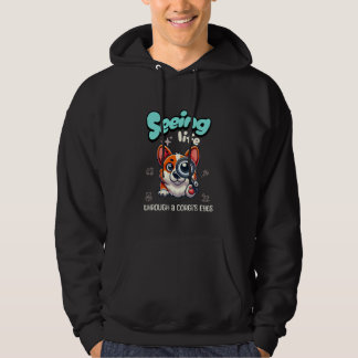 Het leven zien door de ogen van een Corgi Hoodie