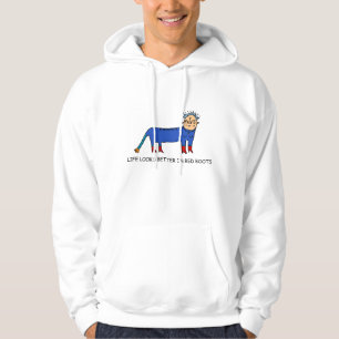 Het leven ziet er beter uit in rode laarzen - gril hoodie