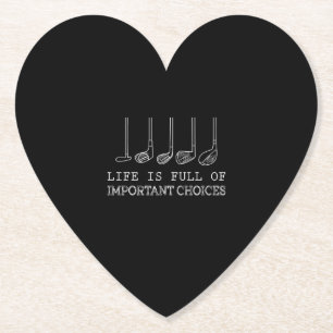 Het leven zit vol belangrijke keuzes Golf Kartonnen Onderzetters