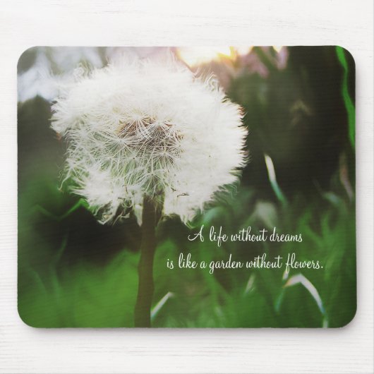Het leven zonder dromen... Dandelion Dreams Mousep Muismat (Voorkant)