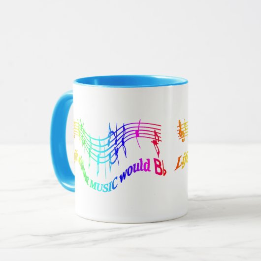 Het leven zonder Muziek zou het Platte Citaat van Mok (Voorkant links)