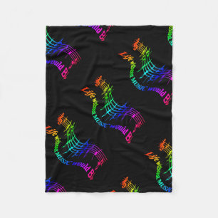 Het leven zonder Muziek zou vlakke Humor Citaat zi Fleece Deken