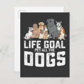 Het levensdoel van alle honden uitnodiging briefkaart (Voorkant / Achterkant)