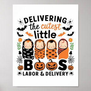 Het leveren van de Schattigee pompoenen arbeid en Poster
