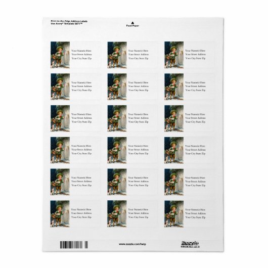 Het leveren van het het adresetiket van de Kaart Etiket (Full Sheet)