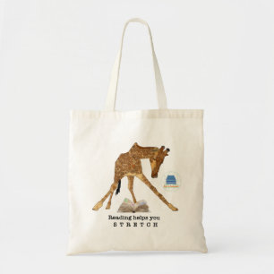 Het lezen helpt u de Canvas tas van de Giraffe te
