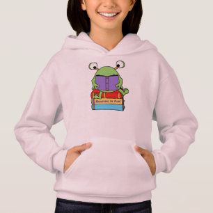 Het lezen is een grappig boek dat Alien Hoodie laa