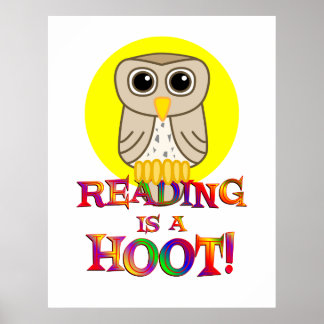 Het lezen is een Hoot Poster