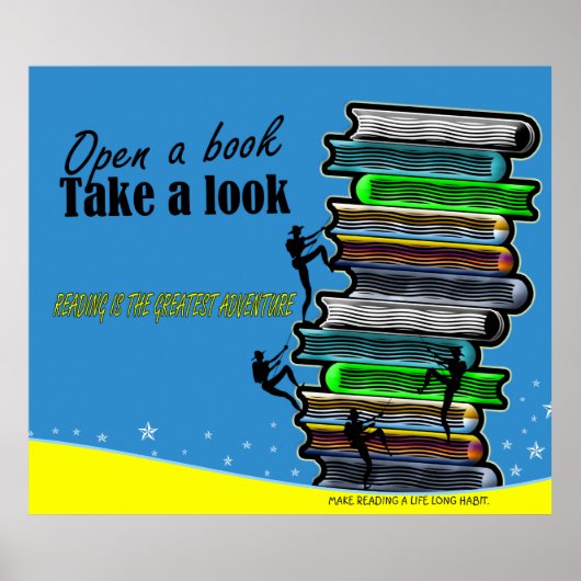 Het lezen is het grootste Poster van het Avontuur (Voorkant)