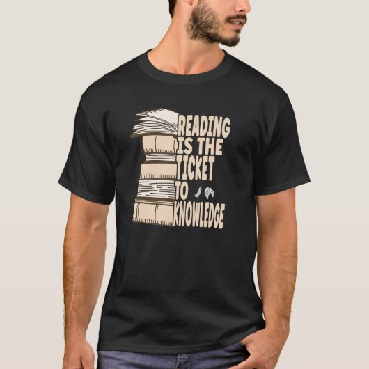 Het lezen is het kaartje aan kennis t-shirt (Voorkant)