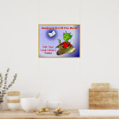 Het lezen is uit deze wereld poster (Keuken)