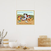 Het lezen maakt elke dag helderder poster (Keuken)