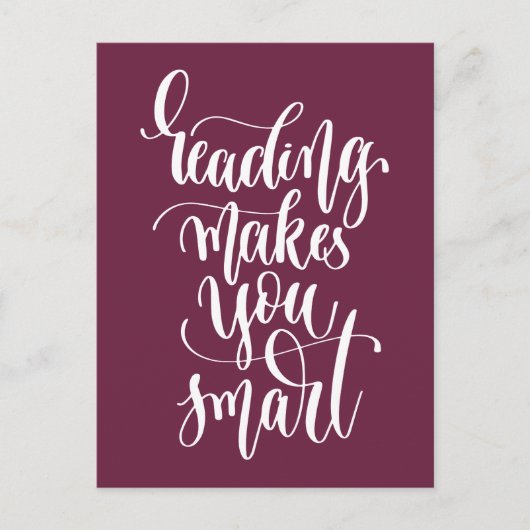 Het lezen maakt u slim briefkaart (Voorkant)