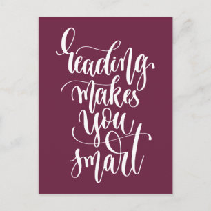 Het lezen maakt u slim briefkaart