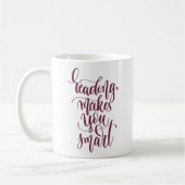 Het lezen maakt u slim koffiemok (Links)