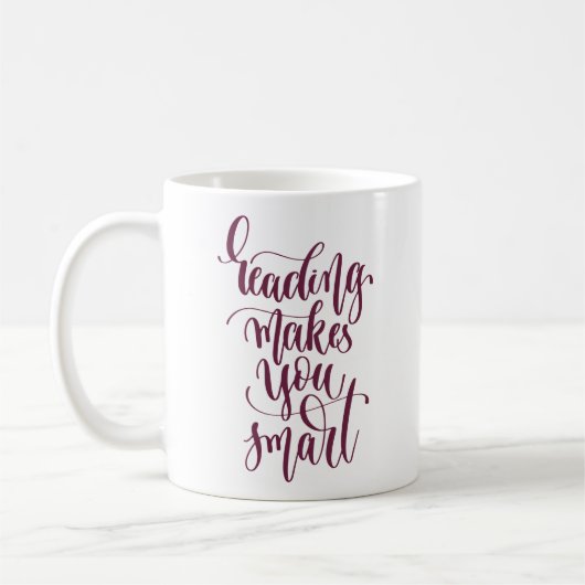 Het lezen maakt u slim koffiemok (Links)