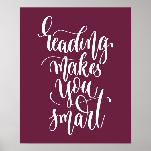 Het lezen maakt u slim poster (Voorkant)