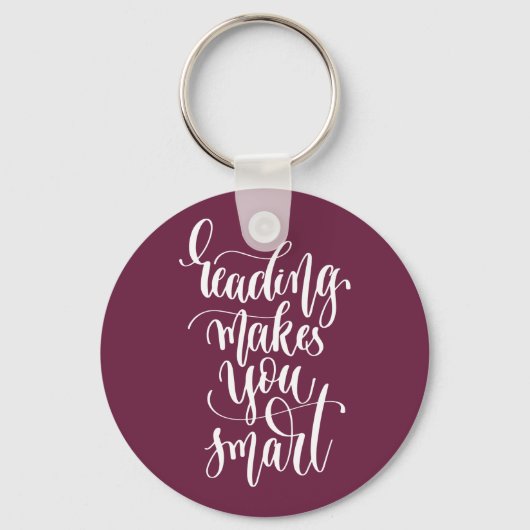 Het lezen maakt u slim sleutelhanger (Voorkant)