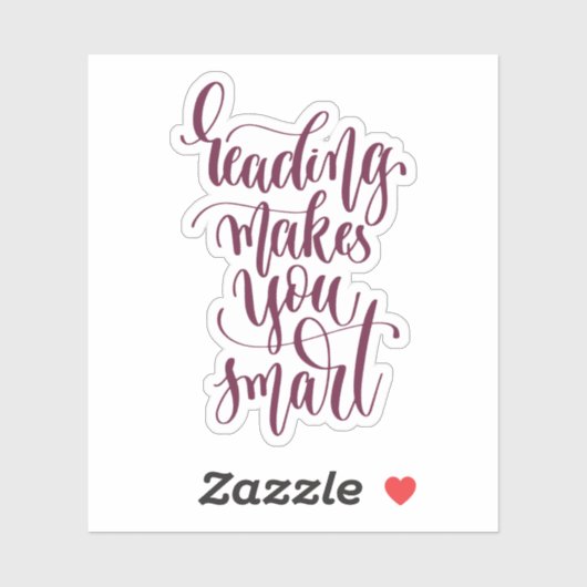 Het lezen maakt u slim sticker (Vel)