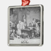 Het lezen van de bijbel metalen ornament (Links)