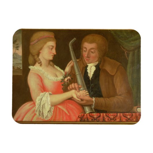 Het lezen van de palm (olie op het canvas) magneet (Horizontaal)