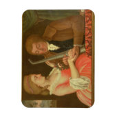 Het lezen van de palm (olie op het canvas) magneet (Verticaal)