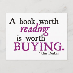 Het lezen van een boekenwaarde is het kopen van de briefkaart