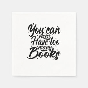 Het lezen van kunst kan nooit teveel boeken hebben servet