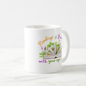 Het lezen van Quote Mok - Droom met je ogen open (Voorkant rechts)