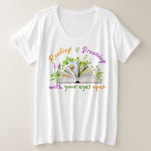 Het lezen van Quote Plus Size T-shirt – Book Lover