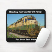 Het lezen van Railroad GP-30 #3601 Douane Mousepad Muismat (Met muis)