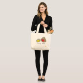 Het lezen van Rocks Cute Kinder Cartoon Grote Tote Bag (Voorkant (model))
