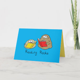 Het lezen van Rocks Funny Rocks leest het Wenskaar Kaart