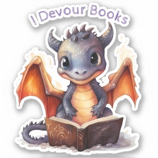 *~* Het lezen van Schattigee Baby Dragon AP88 I DE Sticker (Voorkant)