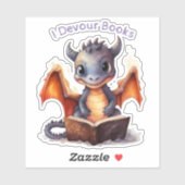 *~* Het lezen van Schattigee Baby Dragon AP88 I DE Sticker (Vel)
