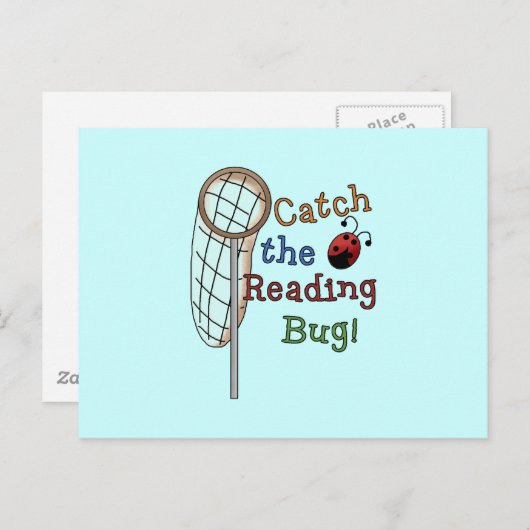 Het lezen van tshirts en cadeautjes briefkaart (Voorkant / Achterkant)