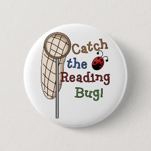 Het lezen van tshirts en cadeautjes ronde button 5,7 cm