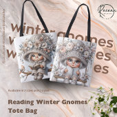 Het lezen van Winter Gnomes Canvas tas
