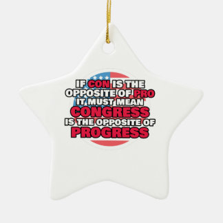 Het libertariële congres is tegen vooruitgang keramisch ornament
