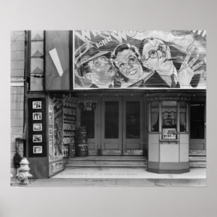 Het Liberty Theatre, 1935. Oude foto Poster