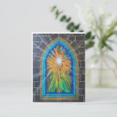 Het Licht 3 Gebrandschilderd Raam in Kerk Briefkaart (Staand voorkant)