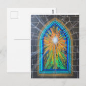 Het Licht 3 Gebrandschilderd Raam in Kerk Briefkaart (Voorkant / Achterkant)