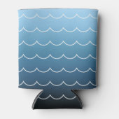 Het Licht Blauw van het Patroon van de Zomer naar  Blikjeskoeler (Voorkant)